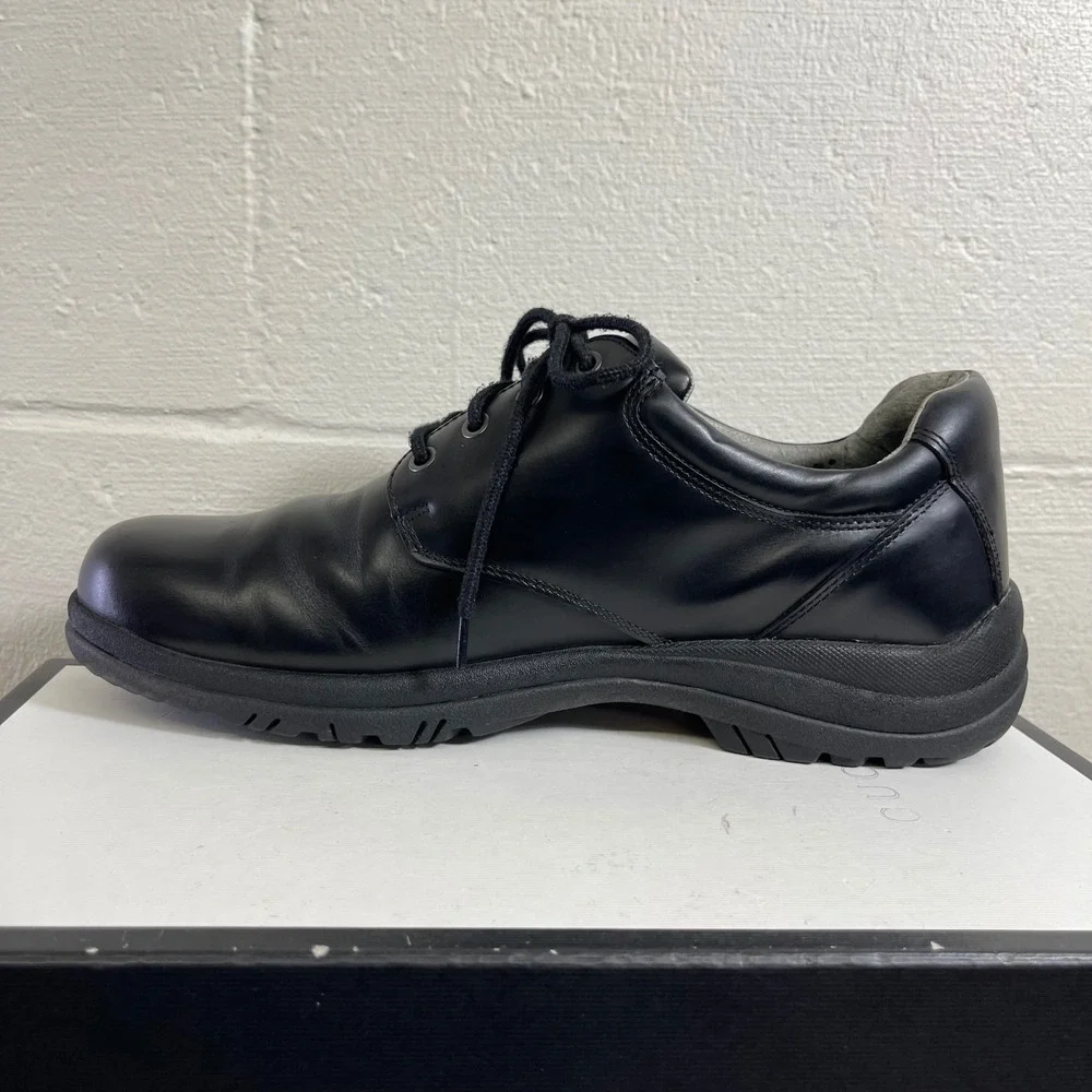 Dansko Walker Smooth Black Leather Oxford Casual Shoes Lace up Men's 47 EU/14 US